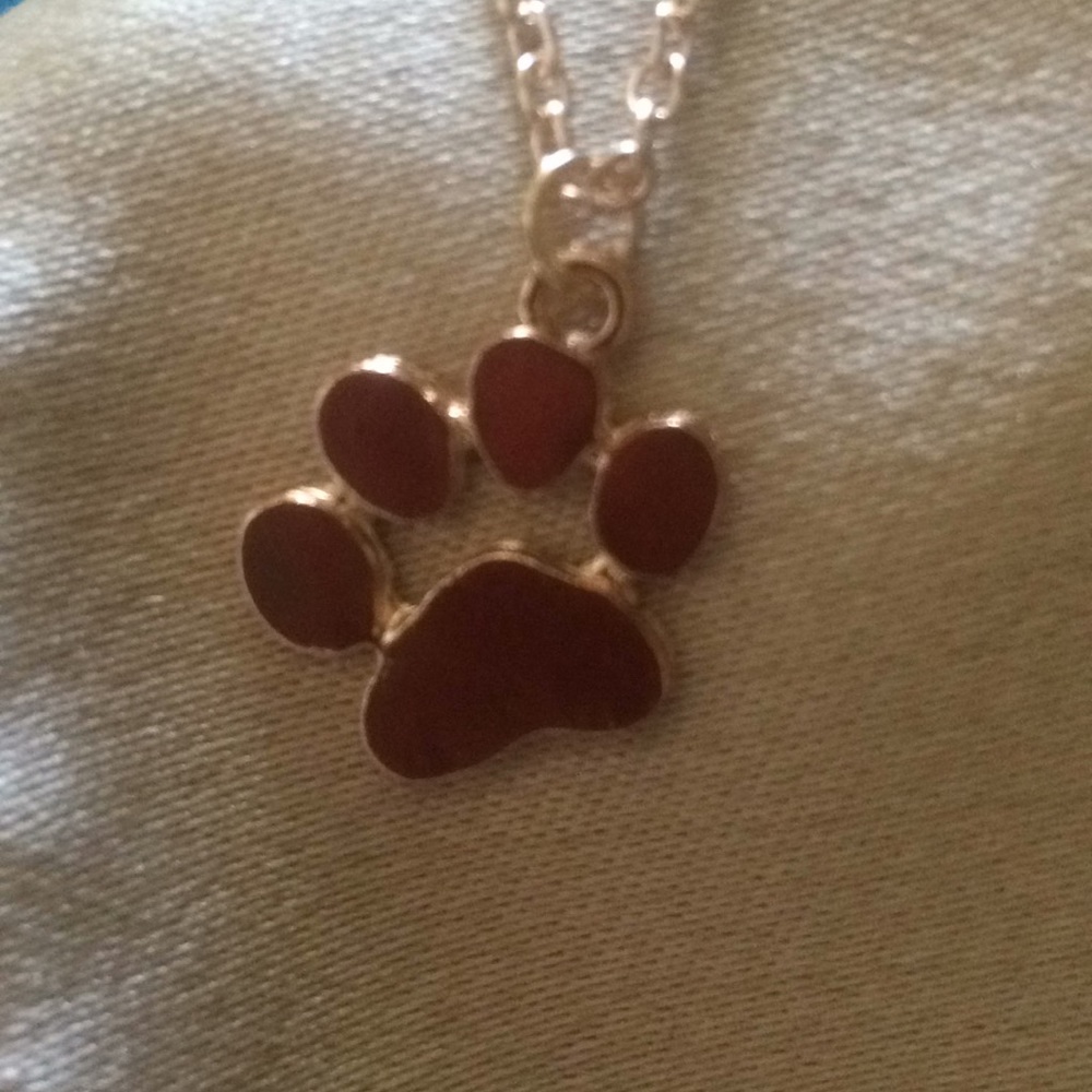 2 /$21 Gold Tone Paw 🐾 Pendant Necklace